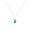 Elli Basic Malachite Gemstone Necklace, Gold-Plated 925 Silver, 925 Sterling
