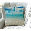Swono Beaches Sunny Day Cotton Linen Throw Pillow Case Home