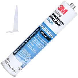 3M Marine Adhesive Sealant 5200 (06504) Permanent Bonding and Sealing for Boats and RVs Above and Below the Waterline Waterproof Repair, Black, 10 fl oz Cartridge