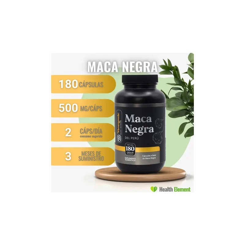 Maca Negra Peruana | 1000 Mg | 180 Caps |