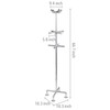 MyGift 5.5ft Freestanding Coat Rack with Silver Tone Industrial Metal