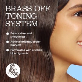 Luseta Blue Shampoo & Conditioner Set - Color Brightening for Brassy and Brunette Treated Hair, Revive Cool Tones, 2x 16.9oz