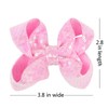 Cute 3.8" Pink Sparkly Glitter Sequin Hair Bows - Pack