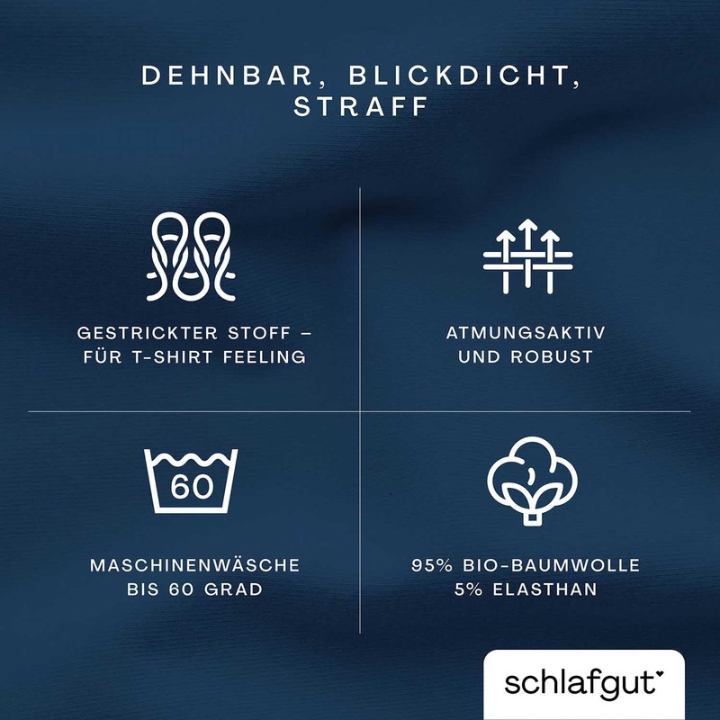 Schlafgut Pure Fitted Sheet 120 x 200 cm to 130