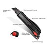 HAUTMEC 18mm Soft Grip Auto-Lock Utility Knife With Red Safety