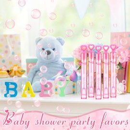 PullCrease 150 Pcs Bubble Wands Bulk for Wedding Party Mini Heart Wand with Bubble Solution for Wedding Bridal Showers Valentine Anniversary Graduation Birthday Supplies (Pink,Single Heart)