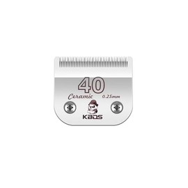 KBDS 40 Detachable Ceramic Pet Clipper Blades,Compatible with Most Andis,Wahl A5 Clippers,Made of Ceramic Blade Cutter and Carbon Steel Blade,1/100'' 0.25mm Cut Length, #40 Blade