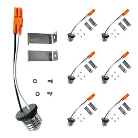 ASD (6 Pack) Retrofit Kit for LED Disk Light Installation in 4 Inch Recessed Can, E26 Base and TP24 Connector for Traditional Recessed Can