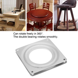 Placa de Rodamiento Giratoria de Servicio Pesado Placa Giratoria de Rotación de 360 ​​​​grados Placa Giratoria Cuadrada Lazy Susan Reemplazo de la Placa Giratoria para Muebles Mesa(95mm)