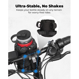 KEMIMOTO Bike Cup Holder, Bike Water Bottle Holder Handlebar with Mesh Pockets Oxford Fabric Bicycle Drink Cup Holder for Mountain Bike Road Kids Bikes e-Bike Cruiser Wheelchair Scooter up to 32oz