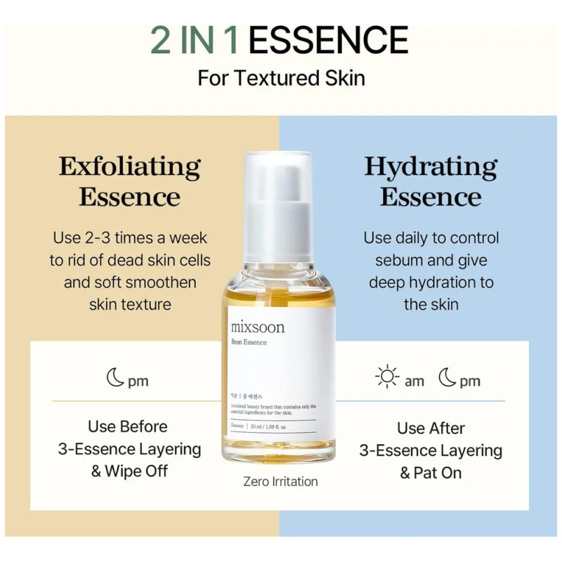 Exfoliante Hidratante Facial Mixsoon Bean Essence 30 Ml Todo Tipo