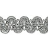 Expo International Eva Faux Rhinestone Metallic Braid Trim Embellishment, 20-Yard,