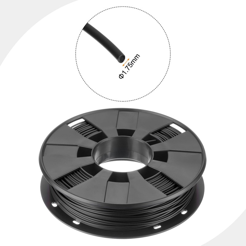 sourcing map 1.75mm Filaments PLA Black 0.25KG Dimensional Accuracy +/-