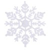 Toyland® Pack of 12 White Gliitery Snowflake Christmas Tree Trims