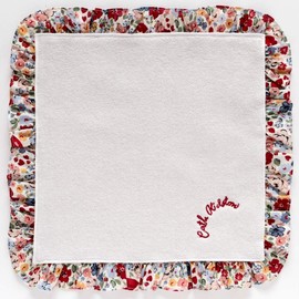Cath Kidston 001455-0001-03 Large Ruffle Towel Handkerchief (11.0 inches (28 cm) LOVE DITSY (Gray) Women's Towel Hand Towel Approx. 11.0 inches (28 cm)