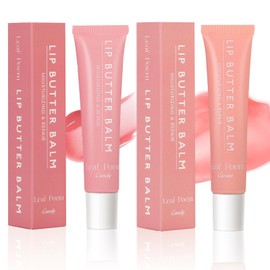 2PCS Summer Special Lip Butter Balm, Moisturizing Natural Lip Balm for A Sheer Tint of Colour, Gloss Lip Oil Instant Brightened Moisture, Nourishing Lip Mask for Dry & Chapped Lips, Gifts for Girls