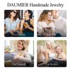 DAUMIER Natural Jade Donut Necklace for Women 14K Gold Plated