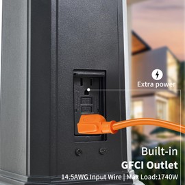 Dusk to Dawn Outdoor Lamp Post Lights with GFCI Outlet,Double-Head Farmhouse Street Light Fixture,Aluminum Black Pole Exterior Lights, Waterproof Lantern Outdoor Lighting for Garden,Backyard,Driveway