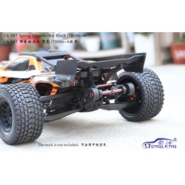 QingLeng Nylon Sturdy & Stable Wheelie Bar with Dual Spring Buffer for Traxxas 1/6 XRT Monster Truck #78086-4 - Black Wheels