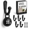 Frienda 6 Pack Wrought Iron Hooks Black Rustic Wall Hooks
