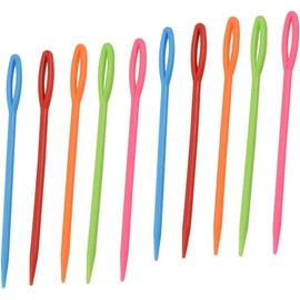 Bessy shop Plastic Sewing Needles, Pack of 100 Large Eyes Plastic Sewing Needle for Children, 9 cm Plastic Needles in Colours, for Children Sewing Craft Yarn Craft Needle Projects