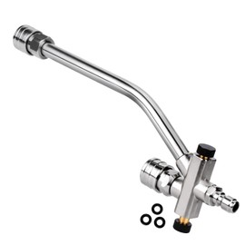 Varilla de Lavado a Presión, Conectores Rápidos 0,64cm Doble Extremo Curvada Lanza de Lavado a Presión Pressure Washer Wand Accesorio Limpiador para Lavado Doméstico de Barcos y Coches