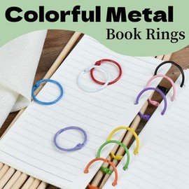 Binder Rings, Pack of 100 Binder Rings, Metal Rings, Book Rings, Leaf Rings for Binding, Metal Binder Rings, Books, Notebooks, Scrapbooking Ring Keyring