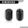 Partuto 5 Pcs 0.43"x0.39"x0.63" Universal Tire Wheel Valve Stem Caps