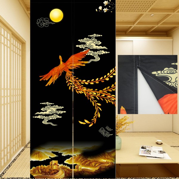 LIGICKY Japanese Style Noren Long Curtain Thick Double Sided Print