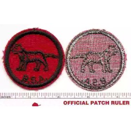 Old BSA FELT Patrol Patch -  CAT - B & W Thread Back