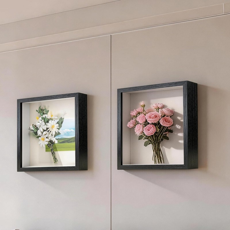 6x6 Shadow Box Frame, 3D Picture Frame Display Cas with