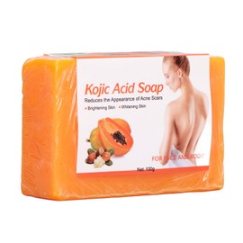 Kojic Acid Soap 100g Skin Whitening Soap with Papaya Extract Soap for Dark Spot Removal, Moisturising to Improve Uneven Skin Tone