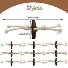 DHER 10 Pairs Leather Buttons Toggle Buttons Wooden Buttons Closure Jackets Buttons Pullover Trench Coat Wooden Buttons Coat Buttons Upscale Olive Pair Buttons Top Decorative Buttons Backpack Buttons