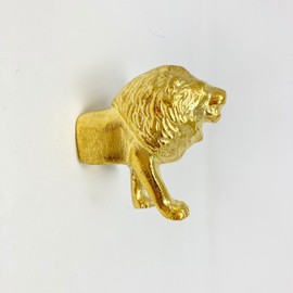 Gold Safari Animal Iron Metal Drawer Knobs (Knob, Lion)