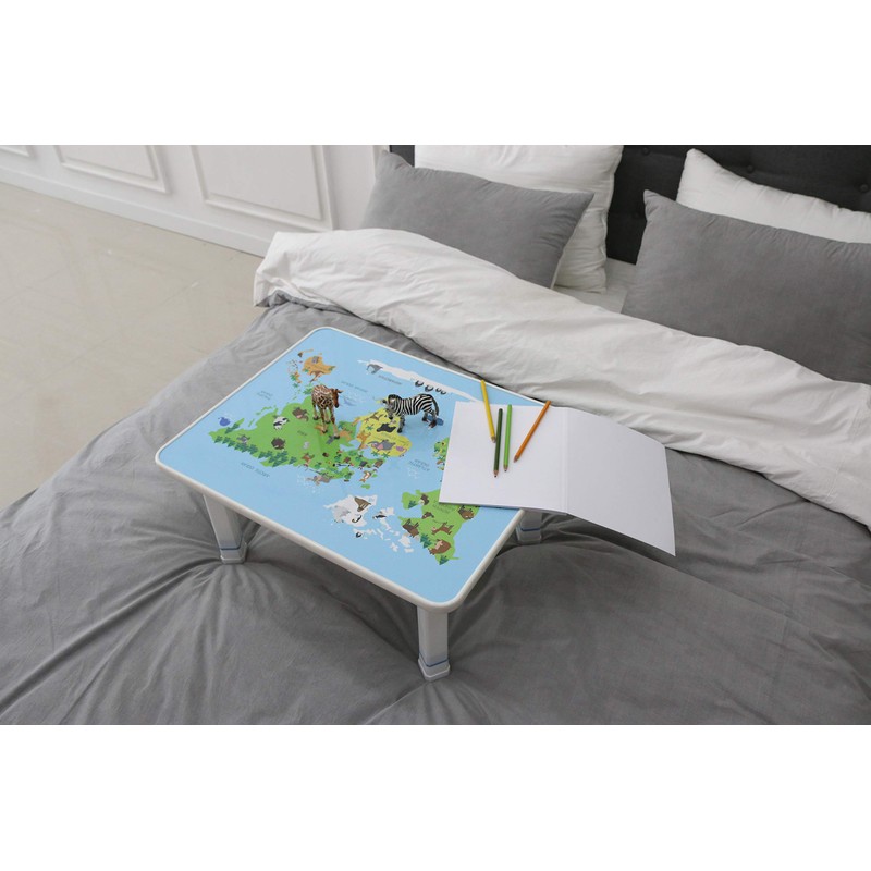 Baby Care Kids Folding Floor Table w/Adjustable Heights - for