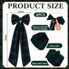 Norme 6 Pcs 10 x 42" Large Tartan Plaid Bows