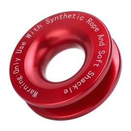 Windenbergungsring, Windenschnappbergungsring 41000 Pfund Bruchfestigkeit für 7/16 Zoll 1/2 Zoll Weichen Schäkel mit 3/16 Zoll 1/4 Zoll 3/8 Zoll Seilen, Windenbergung (Rot)