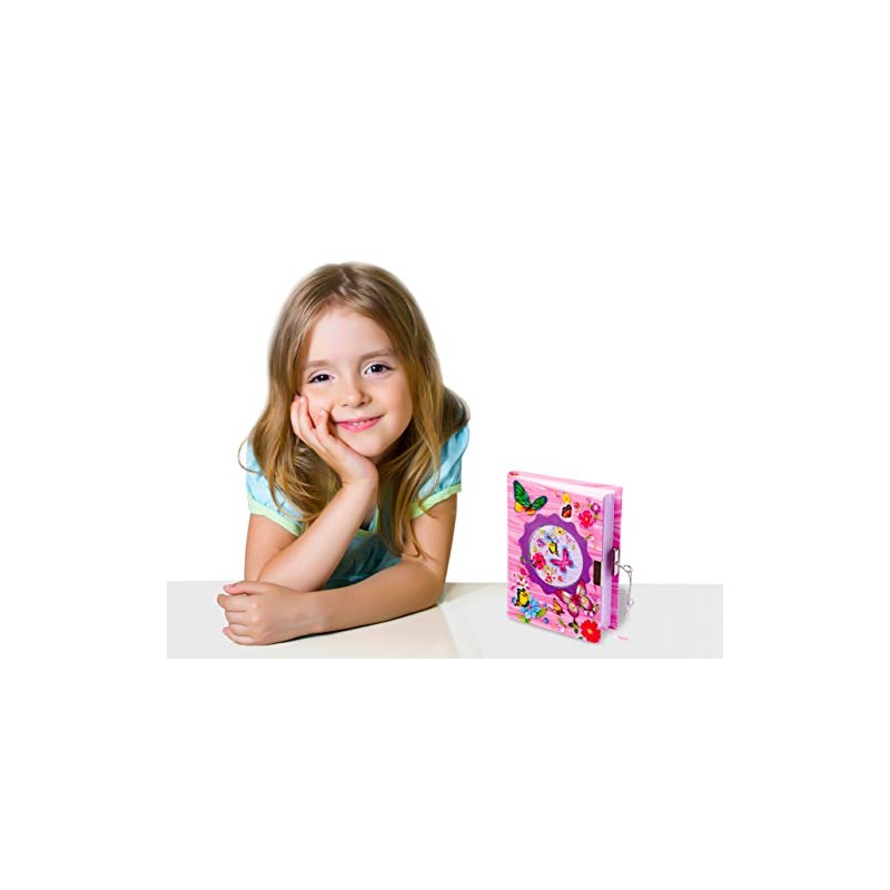 small foot 8072 Girls Diary "Butterflies", children's book with lock,