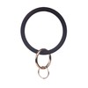 YAKA Silicone Wrist Keychain Circle Bracelet Rubber Bangle Round Keyring