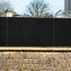 5' x 25' Privacy Fence Screen in Black with Brass