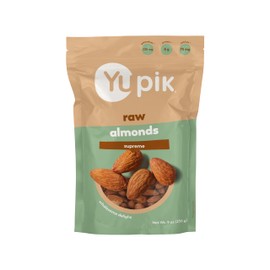 Yupik Supreme Raw Almonds 9 Oz, Gluten-Free, Kosher, Healthy Snacks, Raw Nuts, Unflavored, Unsalted, Unroasted, Protein Nuts