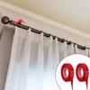 panthra 32.8 Feet Curtain Rod Tape Glide Clear, 2Pcs Glide