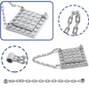 Crovakeu 10PCS Compatible Segmented Chains 21-Link 12.7cm Light Grey Iron