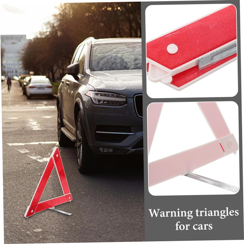 BUGUUYO Roadside Emergency Triangle Reflective Plastic Car Warning Sign Symbol