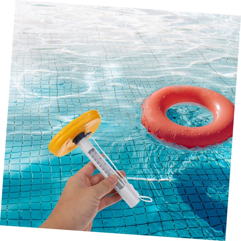 Kisangel 2pcs Inflatable Mattress Thermometer Floating Pool Thermometer Plastic Sturdy