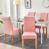 smiry Velvet Stretch Dining Room Chair Covers Soft Removable Dining