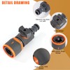 MoonSing Coupling with Regulating Valve, Pack of 2 Hose Connectors