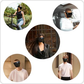 mayoken® Full Face Shield Sunglasses, Futuristic Anti-Glare Sun Protection Visor for Men & Women, Anti-Fog Mirror Shield Lens, Lightweight & Comfortable Black Transparent