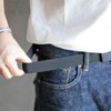 Gevard Men's Women's Custom Made Matte Black Buckle Stretch Belgian