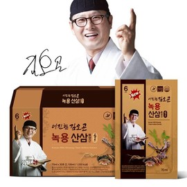 김오곤 녹용천국 남재현원장의 내몸愛 한포 365 + 더진한 김오곤 녹용산삼배양근 골드1+1박스_70mL (60포) Kim Ogon Deer Antler Kingdom Nam Jae-hyun's My Body Love One Pack 365 + The Richer Kim Ogon Deer Antler Red Ginseng Cultured Root Gold 1+1 Box_70mL (60 Packs)